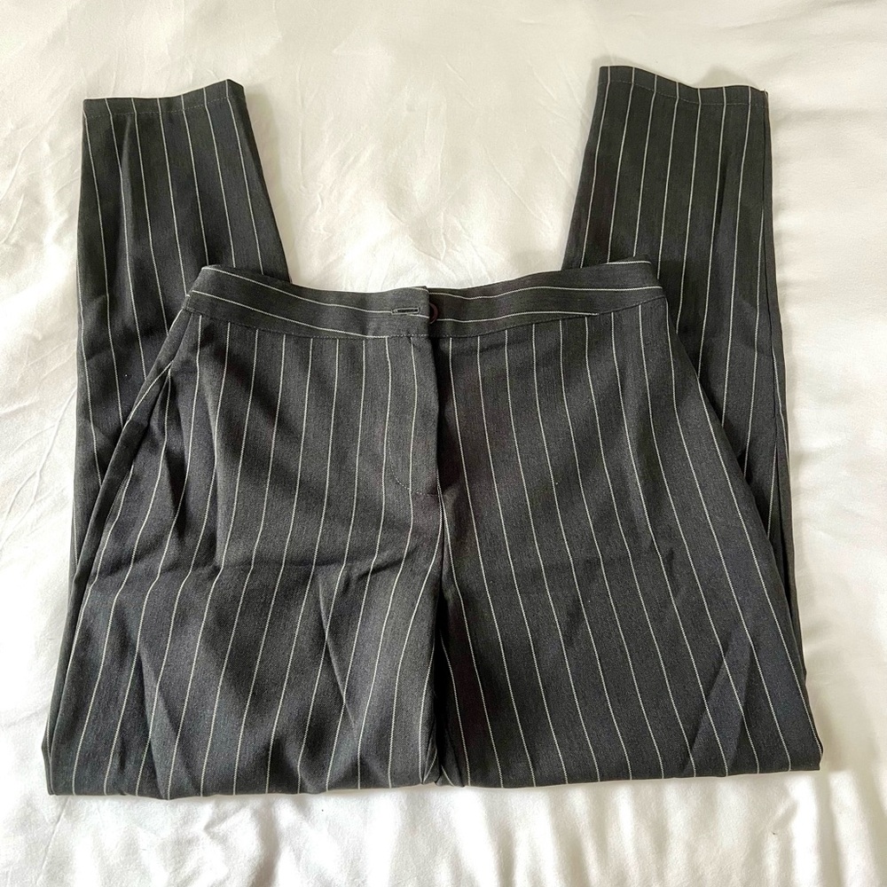 stripe high waist dress pants